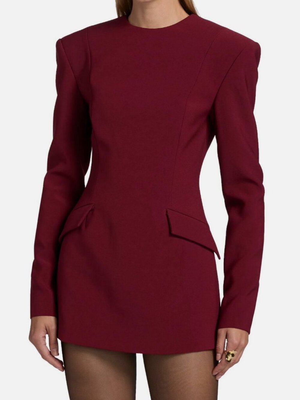 Ronny Kobo Women's Red Alana Long-Sleeve Sheath Mini Dress Size S